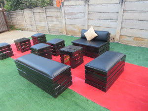 black pallet couch-hire-rental