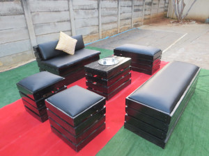 black pallet furniture hire-rental