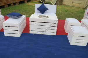 white pallet furniture  2