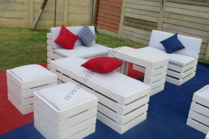 white pallet furniture  3