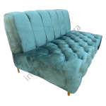 Green velvet armless 2seater  24